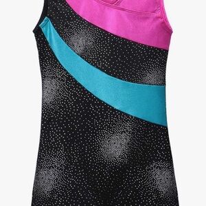 Girls Leotard with Pink and Blue Accents